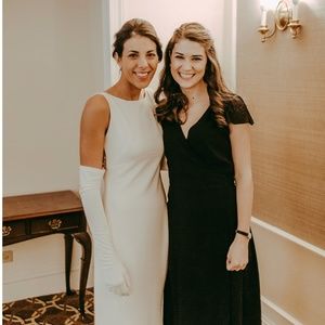 Joanna August Black bridesmaid wrap dress - Small